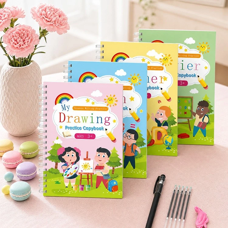 Buku Latihan Menulis Beralur Ajaib Set 4 Buku